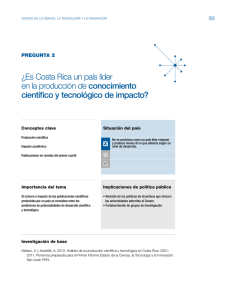 ¿Es Costa Rica un país líder en la producción de conocimiento