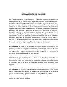 Declaración de Cancún - Observatorio de Justicia y Género