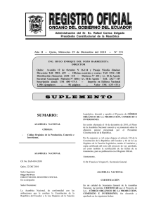 Código Orgánico de la Producción Comercio e Inversiones