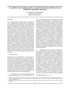 La auditoría como etapa previa a la gestión del conocimiento en