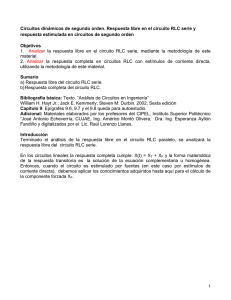 Circuitos din&aacute;micos de segundo orden. Respuesta libre en