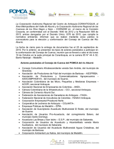 La Corporación Autónoma Regional del Centro de Antioquia