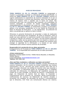 Aviso de Privacidad - Solaria Tower / Ventas