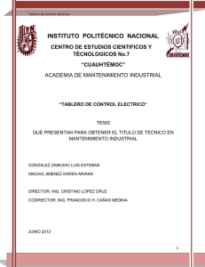 tablero de control electrico-tesis - Academico CECYT 7