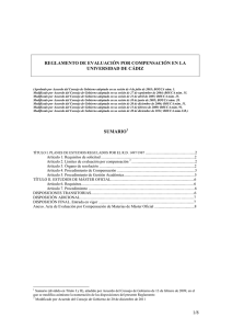 Reglamento de evaluación por compensación.