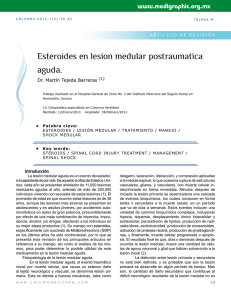 Esteroides en lesion medular postraumatica aguda.