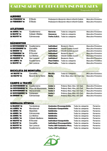 calendario de deportes individuales