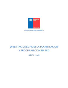 Bases Conceptuales para la Planificación y Programación en Red