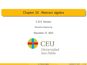 Chapter 10. Abstract algebra