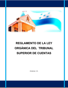 reglamento de la ley org&aacute;nica del tribunal superior de cuentas