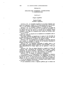 titulo vi órganos del gobierno, atribuciones y competencias