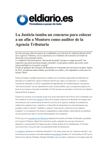 La Justicia tumba un concurso para colocar a un afín a Montoro