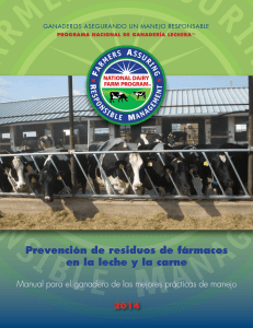 2014 Prevenc ión de residuos de fármacos en la leche y la carne