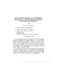 los acuerdos sociales, su naturaleza, impugnación y efectos, según