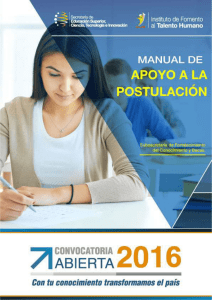 Manual de Postulación de Convocatoria Abierta 2016