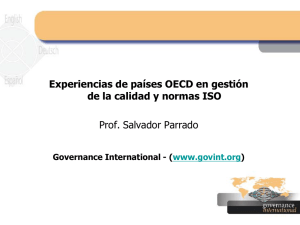 Experiencias de países OECD en gestión de la calidad y