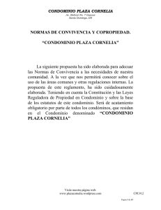 NORMAS DE CONVIVENCIA Y COPROPIEDAD. “CONDOMINIO