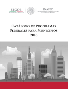 Catálogo de Programas Federales para Municipios 2016