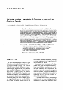 Variación genética y patogénica de Fusarium oxysporum f. sp