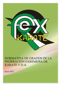 Normativa grados de karate - Federación Extremeña de Karate y DA