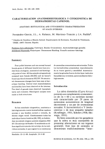 CARACTERIZACION ANATOMOHISTOLOGICA Y CITOGENETICA DE