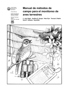 Manual de métodos de campo para el monitoreo de aves terrestres