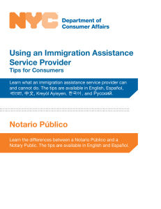 Using an Immigration Assistance Service Provider Notario Público