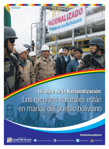 Los recursos naturales están en manos del pueblo boliviano