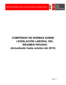 compendio de normas sobre la legislación laboral del régimen