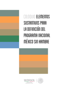 Memoria del coloquio “Elementos Sustantivos para la