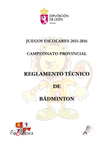 Normativa Cto Provincial de Bádminton 2015-16