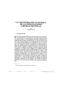 la concentración económica de las explotaciones agrarias espanolas