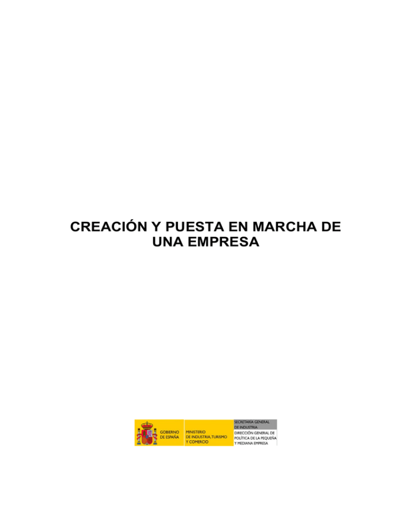Creación y puesta en marcha de una empresa