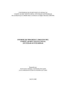 Informe Comité Estándar 6 - Universidad de Puerto Rico Humacao