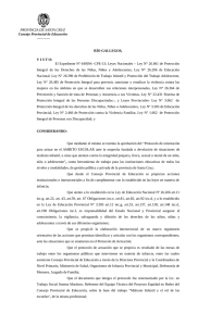 PROVINCIA DE SANTA CRUZ Consejo Provincial de Educación