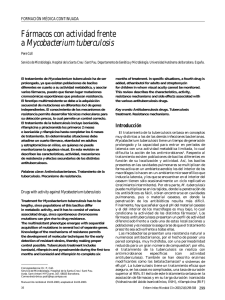 Fármacos con actividad frente a Mycobacterium tuberculosis