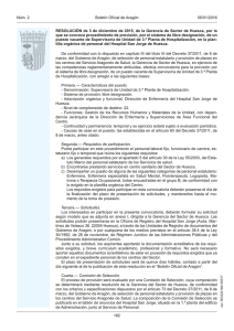 Supervisor/a de Unidad de 3.ª Planta de Hospitalización, en la