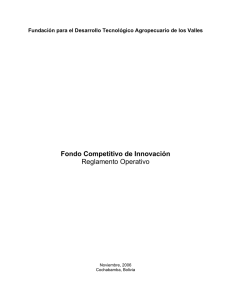Fondo Competitivo de Innovación Reglamento
