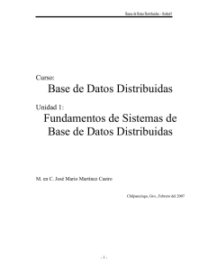 fundamentos de sistemas de bases de datos distribuidas