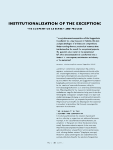 InstItutIonalIzatIon of the exceptIon