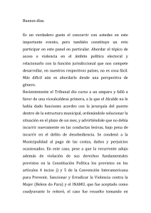 "Violencia y acoso político". - Instituto Interamericano de Derechos