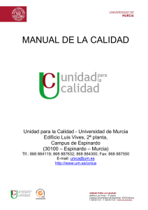 manual de la calidad - Universidad de Murcia