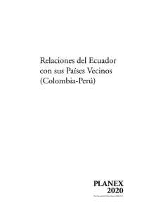 Relaciones del Ecuador con sus Países Vecinos (Colombia