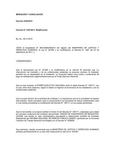 2. MEDIACIÓN Y CONCILIACIÓN Decreto 2536/2015 Decreto N