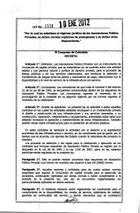Ley 1508 - Presidencia de la República de Colombia