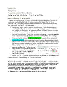 código de conducta estudiantil