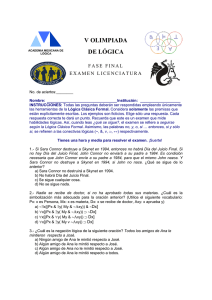 2008 Licenciatura - Academia Mexicana de Lógica