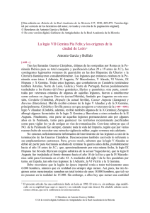 pdf La legio VII Gemina Pia Felix y los orígenes de la ciudad de
