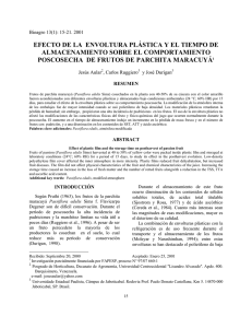 efecto de la envoltura plástica y el tiempo de almacenamiento sobre