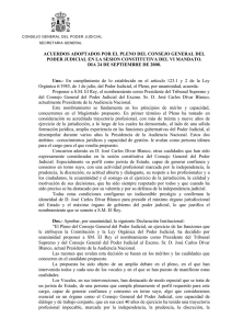 Acuerdos del Pleno del CGPJ de 24 de septiembre